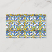 Blue Tile Citrus Lemon Baby Diaper Raffle Ticket Begleitkarte (Rückseite)
