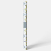 Blue Tile French Country Lemon Name Monogram Samsung Galaxy Hülle (Linke Seite)