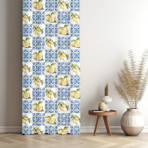 Blue Tile French Country Lemon Pattern