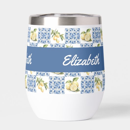 Blue Tile French Country Lemon Pattern Name (Rückseite)