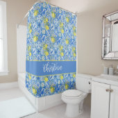 Blue Tile French Country Lemon Pattern Shower Curt Duschvorhang (Beispiel)
