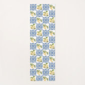 Blue Tile French Country Lemon Pattern Yogamatte (Vorderseite)