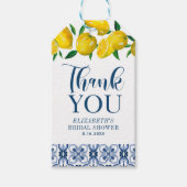 Blue Tile Italian Lemon Wedding Danke, dass Sie da Geschenkanhänger (Vorderseite)