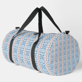 Blue Tile Large Duffle Bag