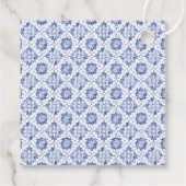 Blue Tile Lemon Baby Dusche Danke Geschenkanhänger (Rückseite)