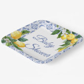 Blue Tile Lemon Baby Dusche Pappteller (Gewinkelt)