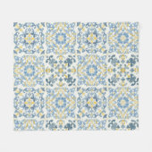Blue Tile Lemon Fleecedecke (Vorderseite (Horizontal))