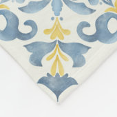 Blue Tile Lemon Fleecedecke (Ecke)