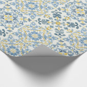 Blue Tile Lemon Geschenkpapier (Ecke)