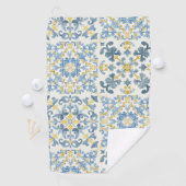 Blue Tile Lemon Golfhandtuch (Insitu)
