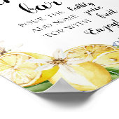 Blue Tile Lemon Italian Positano Mimosa Bar Sign Poster (Ecke)