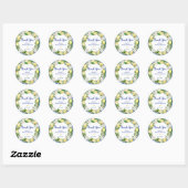 Blue Tile Lemon Italienische Brautparty Stickers (Blatt)