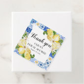 Blue Tile Lemon Italienische Brautparty Stickers Geschenkanhänger (Beispiel)