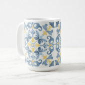 Blue Tile Lemon Kaffeetasse (Vorderseite Links)
