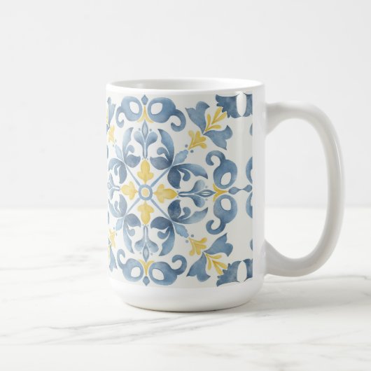 Blue Tile Lemon Kaffeetasse (Rechts)