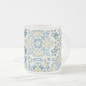 Blue Tile Lemon Mattglastasse (VorderseiteRechts)