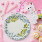 Blue Tile Lemon Pappteller (Party)