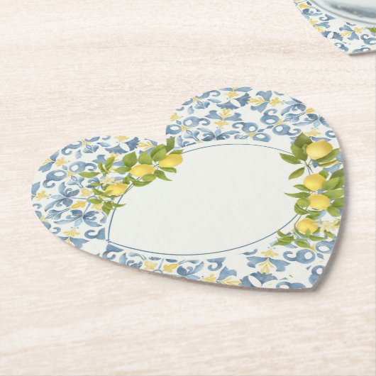 Blue Tile Lemon Untersetzer (angewinkelt)