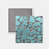 Blue Tile Magnet (Vorderseite/Rückseite)