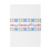 Blue Tile Mamma Mia Baby Dusche Einladungsbanderole (Rückseitenbeispiel)