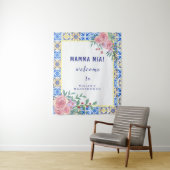 Blue Tile Mamma Mia Baby Dusche Empfang Wandteppich (Beispiel)