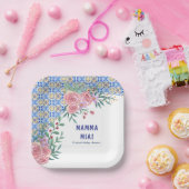 Blue Tile Mamma Mia Baby Dusche Pappteller (Party)