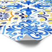 Blue Tile Mamma Mia Baby Dusche Poster (Ecke)