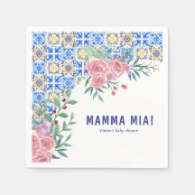 Blue Tile Mamma Mia Baby Dusche