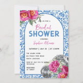 Blue Tile Mamma Mia Dancing Queen Brautparty Einladung (Vorderseite)