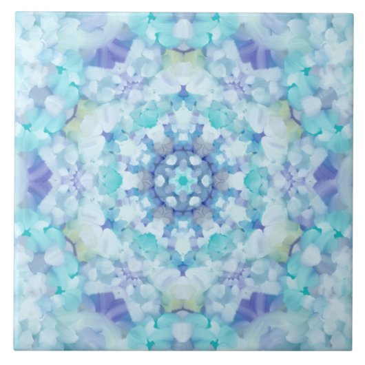 Blue Tile Mandala Fliese (Vorderseite)