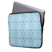 Blue Tile Mandala Laptopschutzhülle (Vorderseite Links)
