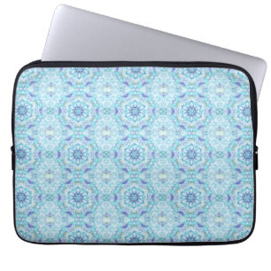 Blue Tile Mandala Laptopschutzhülle
