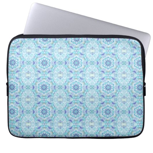 Blue Tile Mandala Laptopschutzhülle (Vorderseite)