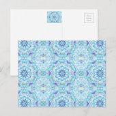 Blue Tile Mandala Postkarte (Vorne/Hinten)