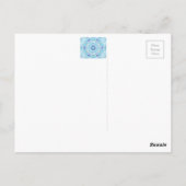 Blue Tile Mandala Postkarte (Rückseite)