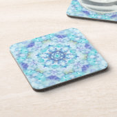 Blue Tile Mandala Untersetzer (Linke Seite)