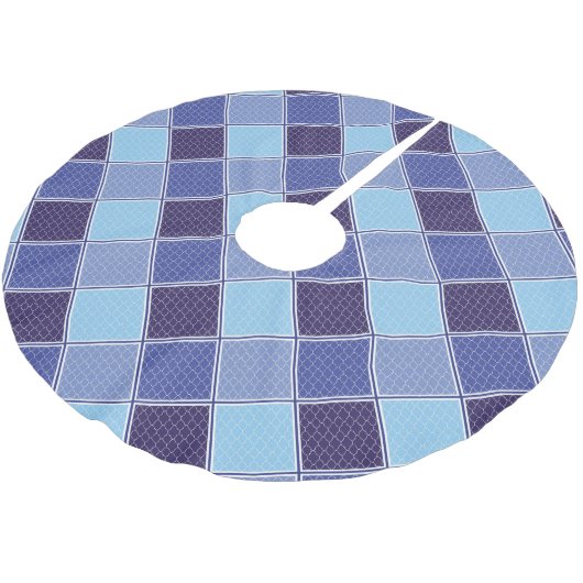 BLUE TILE POLYESTER WEIHNACHTSBAUMDECKE (Schrägansicht)