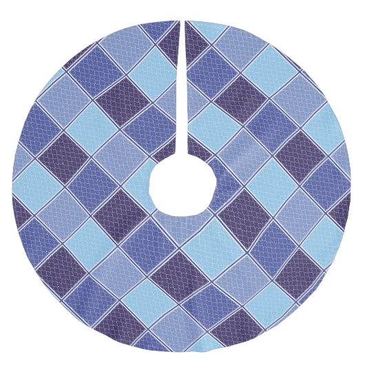 BLUE TILE POLYESTER WEIHNACHTSBAUMDECKE (Vorderseite)