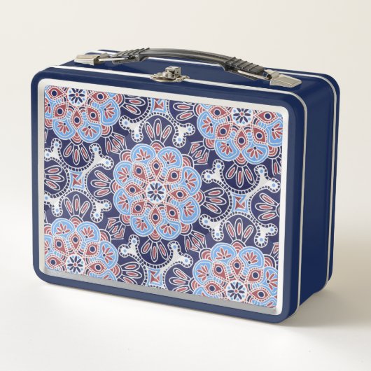 Blue tile Print Lunch Box (Vorderseite)