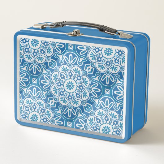 Blue tile Print Lunch Box (Vorderseite)