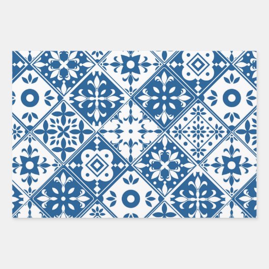 Blue Tile Santorini griechisch/spanisch Thema Geschenkpapier Set (Vorderseite)
