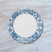 Blue Tile Santorini griechisch/spanisch Thema Pappteller