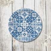 Blue Tile Santorini griechisch/spanisch Thema Pappteller