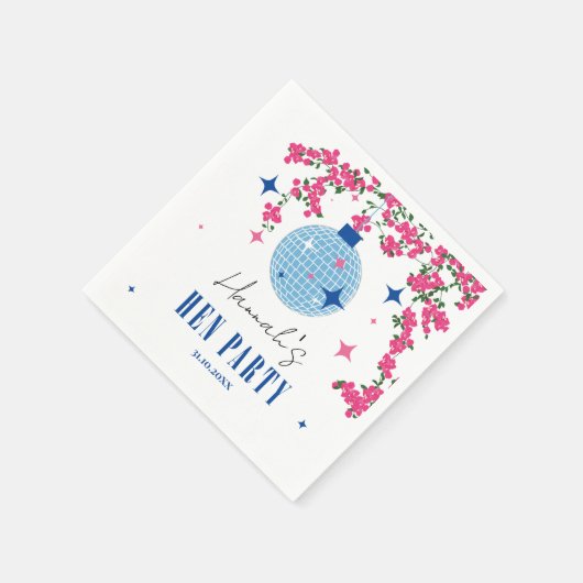 Blue Tile Santorini griechisch/spanisch Thema Serviette (Ecke)