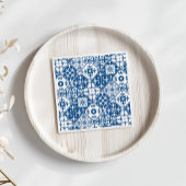 Blue Tile Santorini griechisch/spanisch Thema Serviette