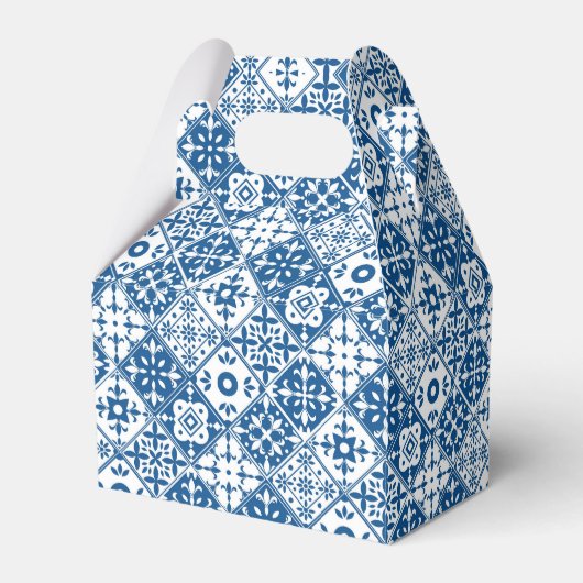 Blue Tile Santorini Griechisch/Spanische Babydusch Geschenkschachtel (Rückseite)