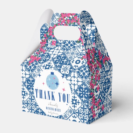 Blue Tile Santorini Griechisch/Spanische Babydusch Geschenkschachtel (Vorderseite)