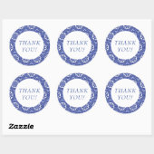 Blue Tile Thank You Sticker (Blatt)