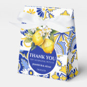 Blue Tiles Amalfi Lemon Wedding Danke Bag Geschenkschachtel (Vorderseite)