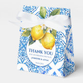 Blue Tiles Amalfi Lemon Wedding Danke Bag Geschenkschachtel (Vorderseite)